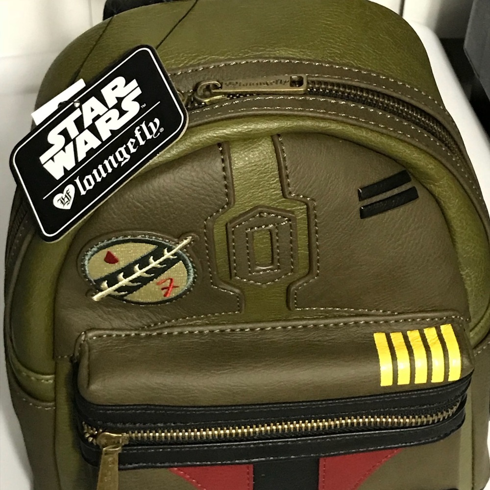 Star Wars Boba Fett Mini LoungeFly Backpack - Picture 3 of 6